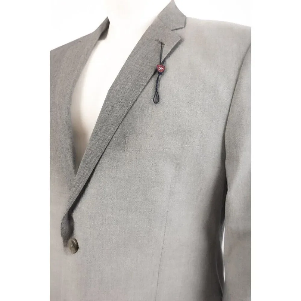Saddlebred Mens Suit Jacket Sport Coat Blazer Sz US 42R Grey Gray NWT
